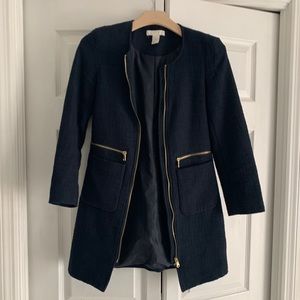 H&M Navy Tweed Jacket